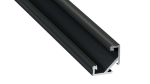 Lumines profile type C anodized black, 3 m